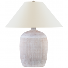 Visual Comfort and Co. Signature Collection CHA 8662WWT-L - Portis 32" Combed Round Table Lamp