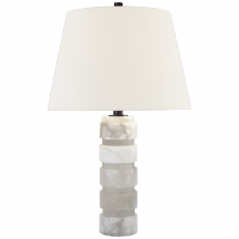 Visual Comfort and Co. Signature Collection CHA 8945ALB-L - Round Chunky Stacked Table Lamp