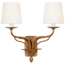Visual Comfort and Co. Signature Collection CHD 2684MGO-L - Amalfi 15" Double Sconce