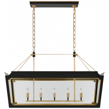 Visual Comfort and Co. Signature Collection JN 5023MBK/G-CG - Caddo Medium Linear Lantern