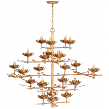 Visual Comfort and Co. Signature Collection JN 5162AGL - Clementine 48" Tiered Entry Chandelier