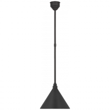 Visual Comfort and Co. Signature Collection TOB 5819MBK-MBK - Academy 12.5" Conical Savannah Pendant