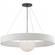 Visual Comfort and Co. Signature Collection WS 5002BZ/WHT-WG - Arena 53" Ring and Globe Chandelier