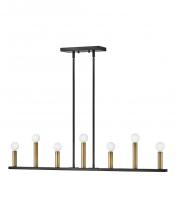 Lark by Hinkley 83156BK - Large Seven Light Linear Chandelier