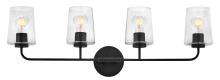 Lark by Hinkley 853454BK-CL - Large Four Light Vanity