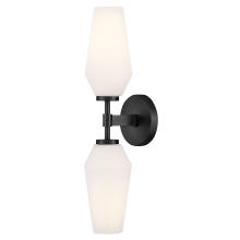 Lark by Hinkley 85505BK - Large Two Light Sconce