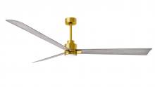  AKLK-BRBR-BW-72 - Alessandra 3-blade transitional ceiling fan in brushed brass finish with Barn Wood blades. Optimiz