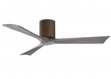  IR3H-WN-BW-52 - Irene-3H three-blade flush mount paddle fan in Walnut finish with 52” solid barn wood tone blade