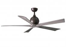 Matthews Fan Company IR5-TB-BW-60 - Irene-5 five-blade paddle fan in Textured Bronze finish with 60" solid barn wood tone blades.