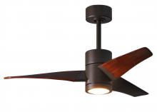  SJ-TB-WN-42 - Super Janet three-blade ceiling fan in Textured Bronze finish with 42” solid walnut tone blades