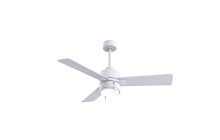 Matthews Fan Company SS-MWH-MWH-42 - Steven - 42” Three Blade Ceiling Fan - Integrated LED - Matte White Finish - Matte White Blades
