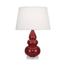  A285X - Oxblood Small Triple Gourd Accent Lamp