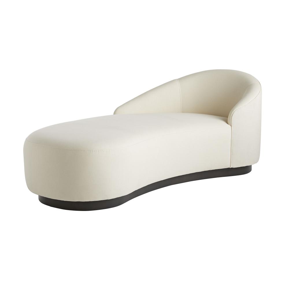 Turner Chaise Muslin Grey Ash, Left Arm