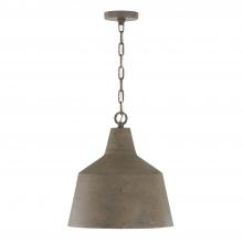 Capital Lighting 335311CY - 1-Light Tapered Metal Pendant in Clay