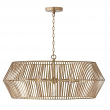 Capital Lighting 430361MA - 6-Light Angular Metal Chandelier in Matte Brass