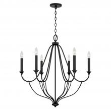 Capital Lighting 441661BI - 6 Light Chandelier