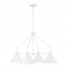 Capital Lighting 451341WE - 4-Light Modern Metal Chandelier in White