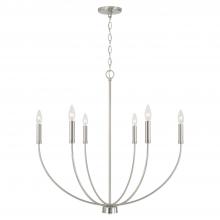 Capital Lighting 452161BN - 6-Light Chandelier in Brushed Nickel