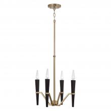 Capital Lighting 453841AB - 4-Light Chandelier in Aged Brass and Black