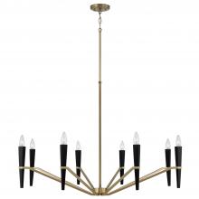 Capital Lighting 453881AB - 8-Light Chandelier in Aged Brass and Black