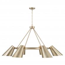 Capital Lighting 454961MA - 6-Light Modern Ring Chandelier in Matte Brass with Painted White Interior