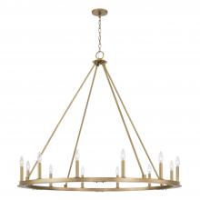 Capital Lighting 4912AD - 12-Light Wagon Wheel Chandelier in Aged Brass