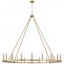 Capital Lighting 4913AD - 20-Light Wagon Wheel Chandelier in Aged Brass