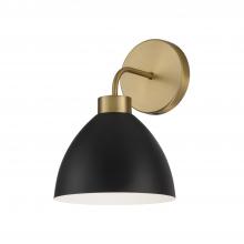 Capital Lighting 652011AB - 1-Light Sconce in Aged Brass and Black