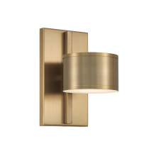 Capital Lighting 660921AD - 5.5" W x 10" H Integrated LED Dual Sconce in Aged Brass with Up and Down Cylinder Lights