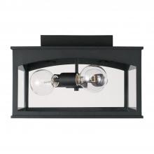 Capital Lighting 946731BK - 3 Light Outdoor Flush