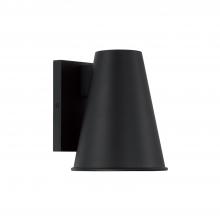 Capital Lighting 955111BK - 1-Light Outdoor Night Sky Friendly Cone Wall Lantern in Black with Painted White Interior