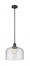 Innovations Lighting 201S-BK-G74-L - Bell - 1 Light - 12 inch - Matte Black - Stem Hung - Mini Pendant