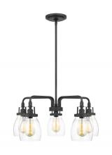 Generation Lighting Seagull 3114505-112 - Belton transitional 5-light indoor dimmable ceiling chandelier pendant light in midnight black finis