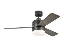 Generation Lighting Seagull 3ERAR44AGPD - Era 44" Dimmable LED Indoor/Outdoor Aged Pewter Ceiling Fan with Light Kit, Remote Control and M