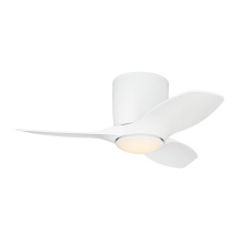Generation Lighting Seagull 3TTHR32RZWD - Titus 32 Hugger LED Ceiling Fan in Matte White with Matte White Blades and Light Kit