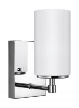 Generation Lighting Seagull 4124601EN3-05 - Alturas contemporary 1-light LED indoor dimmable bath vanity wall sconce in chrome silver finish wit