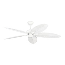 Generation Lighting Seagull 5CUR60WH - Cruise Outdoor 60 Ceiling Fan in White with White Blades