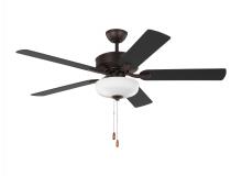 Generation Lighting Seagull 5LDDC52BZD - Linden 52'' traditional dimmable LED indoor bronze ceiling fan with light kit and reversible