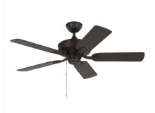 Generation Lighting Seagull 5LDO44BZ - Linden 44'' traditional indoor/outdoor bronze ceiling fan with reversible motor