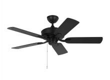 Generation Lighting Seagull 5LDO44MBK - Linden 44'' traditional indoor/outdoor midnight black ceiling fan with reversible motor