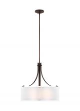 Generation Lighting Seagull 6537303-710 - Elmwood Park traditional 3-light indoor dimmable ceiling pendant hanging chandelier pendant light in