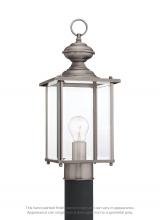 Generation Lighting Seagull 8257-965 - Jamestowne transitional 1-light outdoor exterior post lantern in antique brushed nickel silver finis