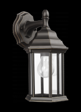 Generation Lighting Seagull 8338701-71 - Sevier traditional 1-light outdoor exterior small downlight outdoor wall lantern sconce in antique b