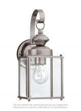 Generation Lighting Seagull 8457-965 - Jamestowne transitional 1-light medium outdoor exterior wall lantern in antique brushed nickel silve