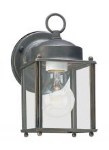 Generation Lighting Seagull 8592-71 - New Castle traditional 1-light outdoor exterior wall lantern sconce in antique bronze finish with cl