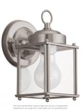 Generation Lighting Seagull 8592-965 - New Castle traditional 1-light outdoor exterior wall lantern sconce in antique brushed nickel silver