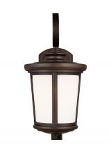 Generation Lighting Seagull 8619301-71 - Eddington modern 1-light outdoor exterior medium wall lantern sconce in antique bronze finish with c