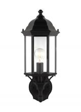 Generation Lighting Seagull 8838701-12 - Sevier traditional 1-light outdoor exterior medium uplight outdoor wall lantern sconce in black fini