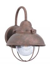 Generation Lighting Seagull 8870-44 - Sebring transitional 1-light outdoor exterior small wall lantern sconce in weathered copper finish w