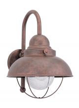 Generation Lighting Seagull 8871-44 - Sebring transitional 1-light outdoor exterior large wall lantern sconce in weathered copper finish w